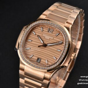 Nautilus 7118 Ladies 3KF 35MM RG Diamond RG Dial RG Bracelet 324CS