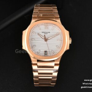 Nautilus 7118 Ladies 3KF 35mm RG esfera blanca brazalete RG 324CS