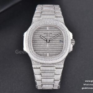 Nautilus 5719/1G 40mm PPF esfera cuajada de diamantes y brazalete 324CS
