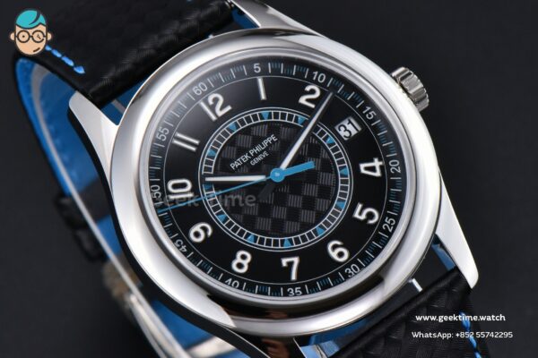 Calatrava 6007G 40mm ZF Black Dial Blue Hand Nylon Strap 9015 - Image 10