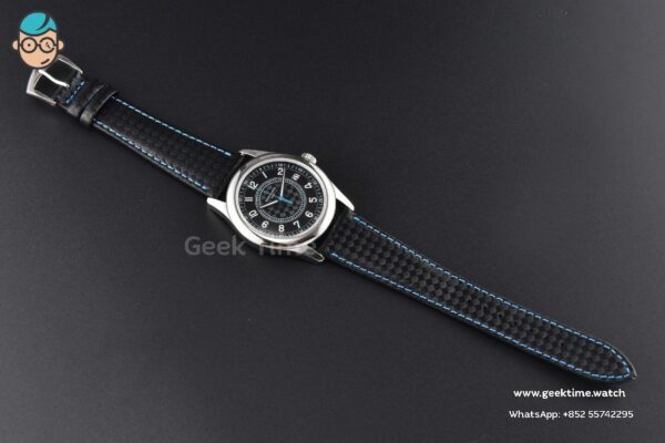 Calatrava 6007G 40mm ZF Black Dial Blue Hand Nylon Strap 9015 - Image 30