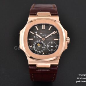 Nautilus 5712 41mm ZF RG esfera marrón correa de piel marrón A240