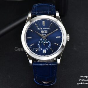Complications 5396 38.5mm ZF Blue Dial Moonphase Stick Markers Black Leather Strap MY9015