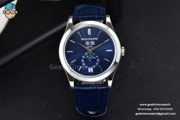 Complications 5396 38.5mm ZF Blue Dial Moonphase Stick Markers Black Leather Strap MY9015 - Image 2