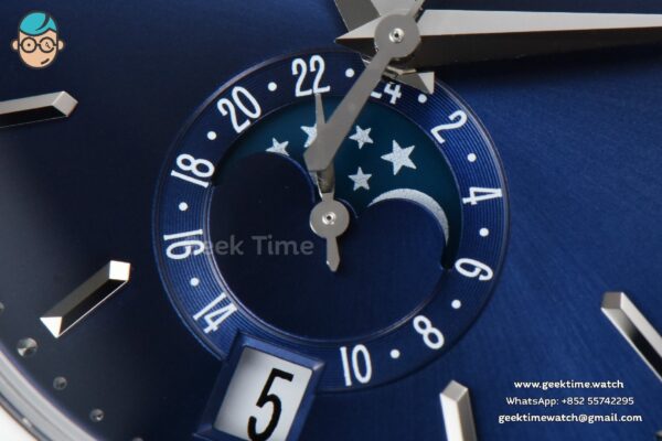 Complications 5396 38.5mm ZF Blue Dial Moonphase Stick Markers Black Leather Strap MY9015 - Image 5