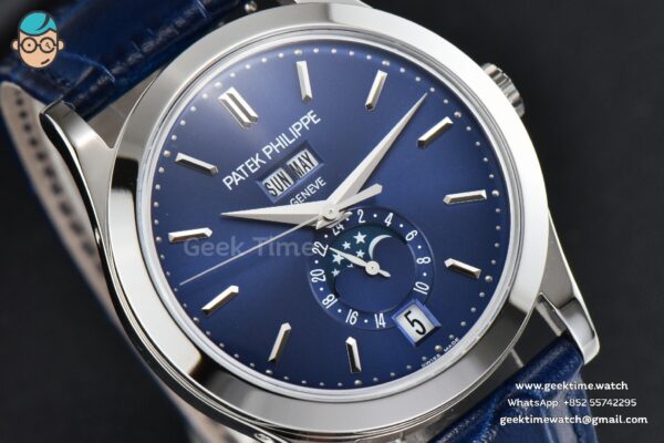 Complications 5396 38.5mm ZF Blue Dial Moonphase Stick Markers Black Leather Strap MY9015 - Image 8