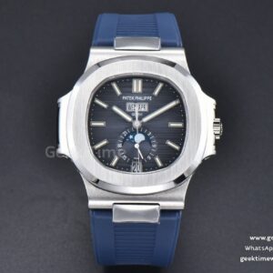Nautilus 5726 Full Function PPF 40.5mm esfera azul correa de caucho azul A324