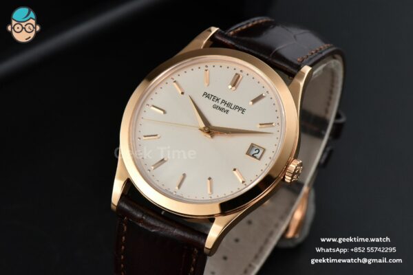 Calatrava 5296R 38mm ZF RG Beige Dial Brown Leather Strap 9015