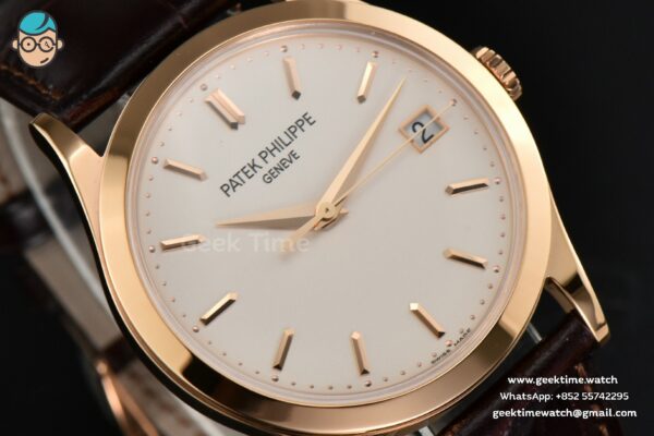 Calatrava 5296R 38mm ZF RG Beige Dial Brown Leather Strap 9015 - Image 7