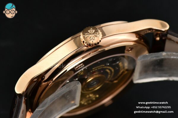 Calatrava 5296R 38mm ZF RG Beige Dial Brown Leather Strap 9015 - Image 9