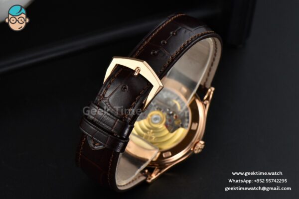 Calatrava 5296R 38mm ZF RG Beige Dial Brown Leather Strap 9015 - Image 10
