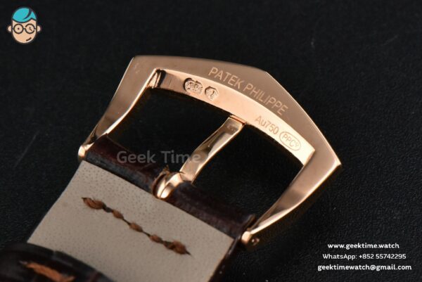 Calatrava 5296R 38mm ZF RG Beige Dial Brown Leather Strap 9015 - Image 11