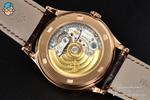 Calatrava 5296R 38mm ZF RG Beige Dial Brown Leather Strap 9015 - Image 15