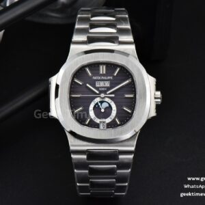 Nautilus 5726 PPF esfera gris Full Function brazalete SS A324
