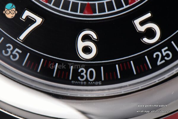 Calatrava 6007G 40mm ZF Black Dial Red Hand Nylon Strap 9015 - Image 5