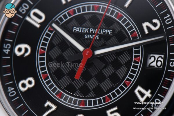 Calatrava 6007G 40mm ZF Black Dial Red Hand Nylon Strap 9015 - Image 7