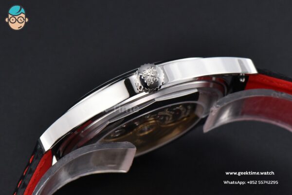 Calatrava 6007G 40mm ZF Black Dial Red Hand Nylon Strap 9015 - Image 13