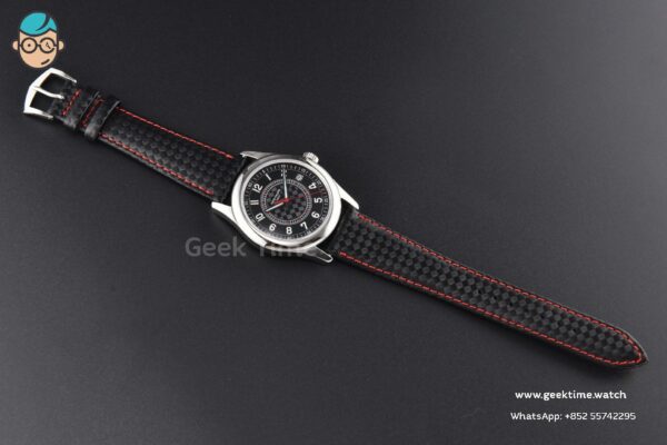 Calatrava 6007G 40mm ZF Black Dial Red Hand Nylon Strap 9015 - Image 30