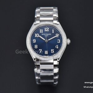 Twenty-4 7300 36mm PPF esfera azul con diamantes brazalete SS 324CS