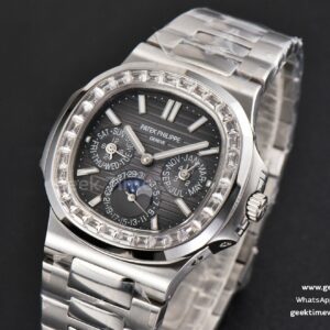 Nautilus 5740 40mm TWF Diamond Black Dial SS Bracelet A240