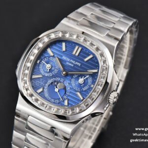 Nautilus 5740 40mm TWF Diamond Blue Dial SS Bracelet A240