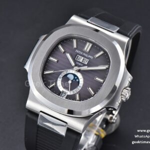 Nautilus 5726 Full Function PPF 40.5MM Gray Dial Black Rubber Strap A324