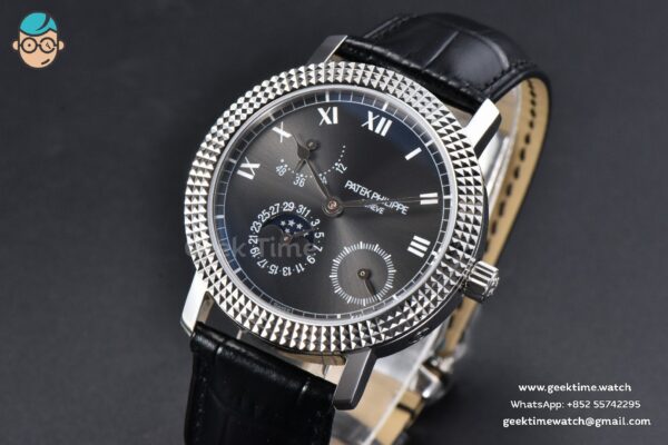 Calatrava 5057G IWF 36.5mm 50th Anniversary Gray Dial Leather Strap