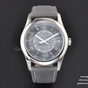 Calatrava 6007 40mm PPF Grey Blue Dial Gray Nylon Strap 324CS