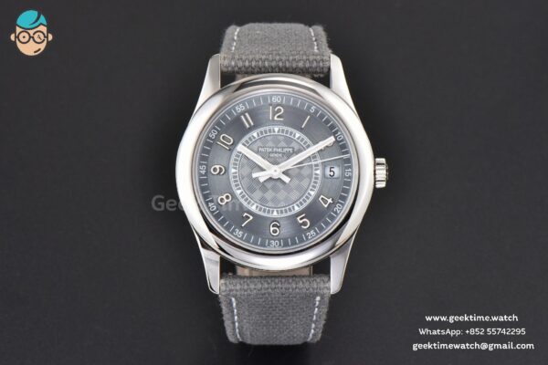 Calatrava 6007 40mm PPF Grey Blue Dial Gray Nylon Strap 324CS - Image 2