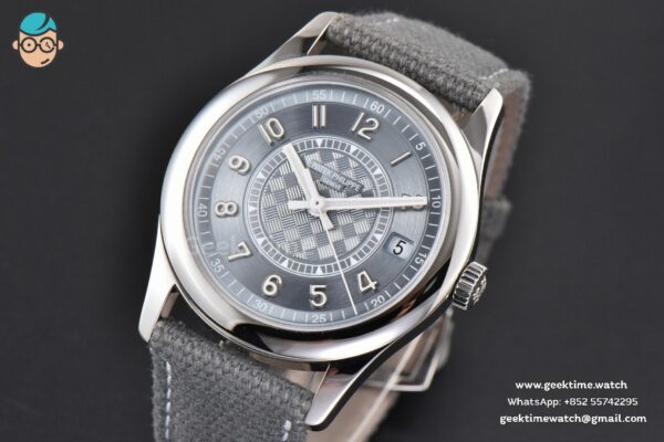 Calatrava 6007 40mm PPF Grey Blue Dial Gray Nylon Strap 324CS