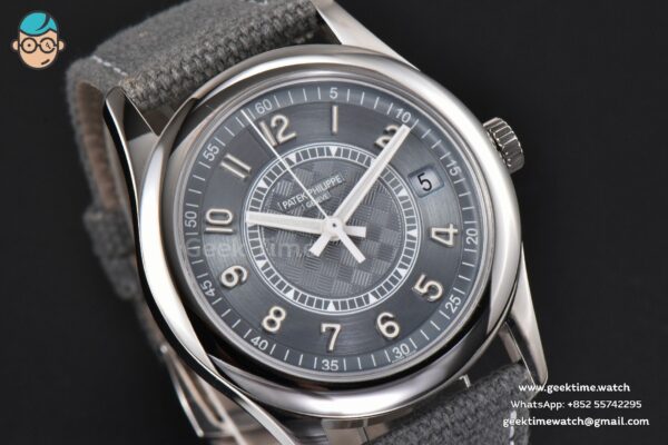Calatrava 6007 40mm PPF Grey Blue Dial Gray Nylon Strap 324CS - Image 10
