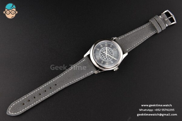 Calatrava 6007 40mm PPF Grey Blue Dial Gray Nylon Strap 324CS - Image 24