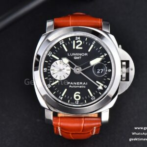 PAM088 GMT 44mm VSF Black Dial Brown Leather Strap P9001