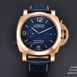PAM1114 TTF 44mm RG quadrante blu cinturino in pelle blu P9010