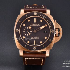 PAM968 47mm Bronzo VSF Brown Ceramic Bezel and Dial Brown Leather Strap 9010