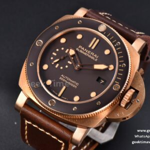 PAM968 47mm Bronzo VSF Brown Ceramic Bezel and Dial Brown Leather Strap 9010