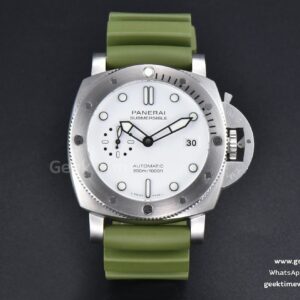 PAM1226 Sub Quaranta 44mm VSF quadrante bianco cinturino in caucciù verde P900