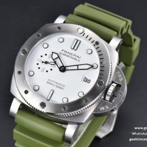 PAM1226 Sub Quaranta 44mm VSF White Dial Green Rubber Strap P900