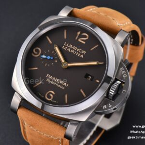 PAM1351 44mm TTF Brown Dial Brown Leather Strap P9001