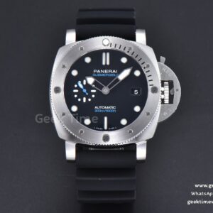 PAM1229 44mm Submersible Quaranta TTF quadrante nero cinturino in caucciù P9010
