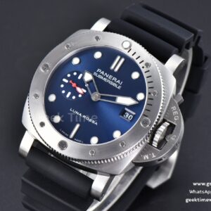 PAM1391 44mm Submersible Quaranta TTF Blue Dial Rubber Strap P9010