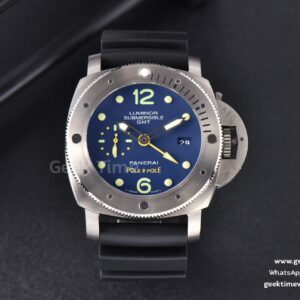 PAM719 Luminor Submersible 1950 GMT Mike Horn VSF 47mm Blue Dial Rubber Strap P9001