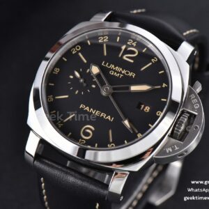 PAM531 “Q” Luminor GMT VSF 44mm Black Dial Leather Strap P9003