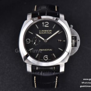 PAM312 Luminor 1950 3 Days VSF 44mm Black Dial Leather Strap P9000