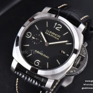 PAM312 Luminor 1950 3 Days VSF 44mm Black Dial Leather Strap P9000