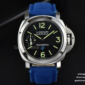 PAM777 44mm HWF Black Dial Blue Leather Strap A6497