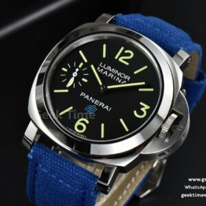 PAM777 44mm HWF Black Dial Blue Leather Strap A6497