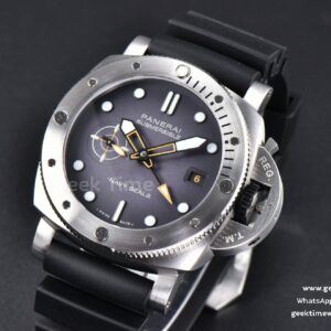 PAM1323 Submersible GMT Navy Seal VSF 44MM Gray Dial Rubber Strap P900