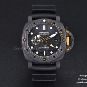 PAM1324 Carbotech 44mm GMT VSF Carbon Dial Black Rubber Strap P9011