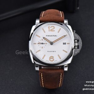 PAM1046 42mm Luminor Due VSF White Dial on Brown Asso Strap Asia XXXIV